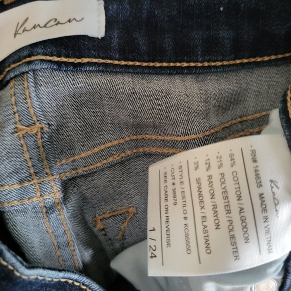 KanCan MID RISE ANKLE SKINNY FRAYED HEM SIZE size 1/24 - Picture 5 of 6